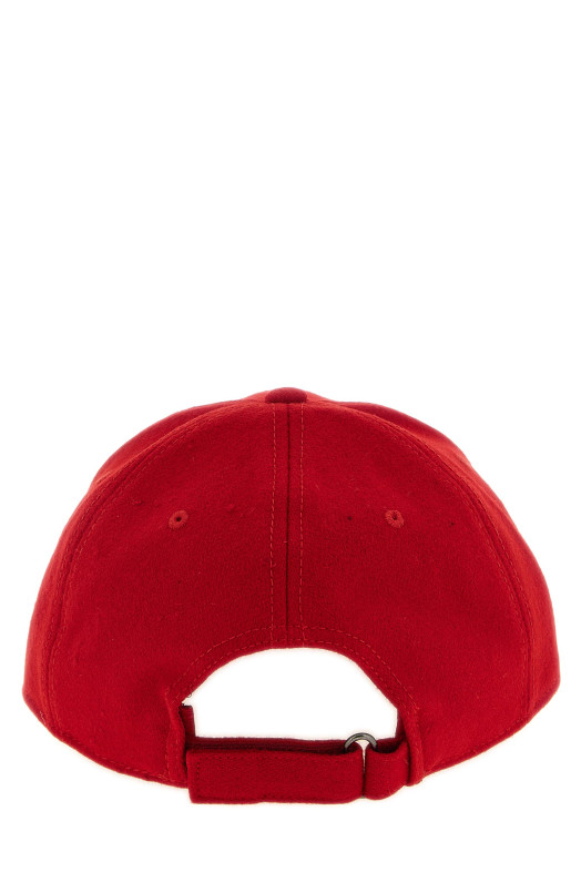 Monogram patch cap Red