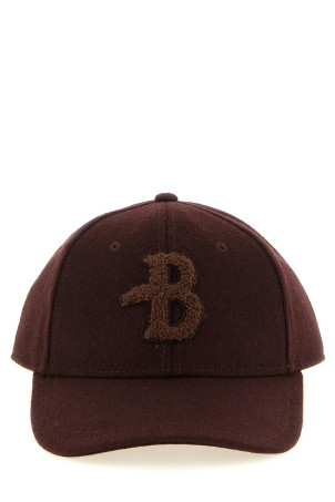 Monogram patch cap Brown