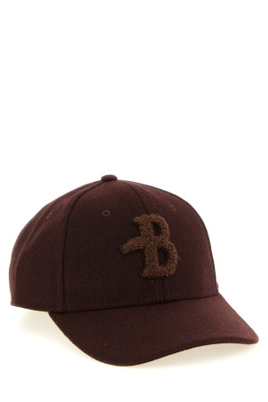 Monogram patch cap Brown
