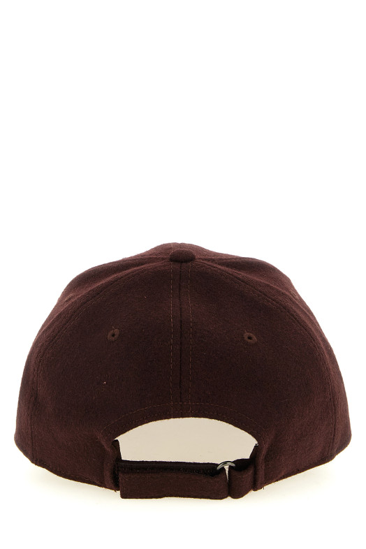 Monogram patch cap Brown