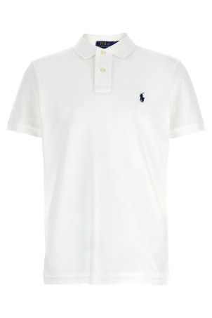 Logo embroidery polo shirt White
