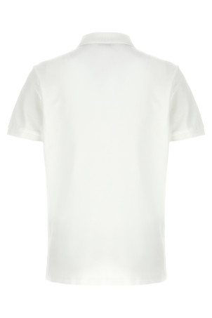 Logo embroidery polo shirt White