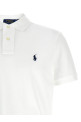 Поло с вышитым логотипом, белого цвета POLO RALPH LAUREN 710666998002