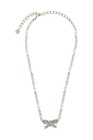 Ожерелье «Crystal Pearl Bow», серебро AW26604NSLSILVER