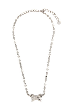 Ожерелье «Crystal Pearl Bow», серебро AW26604NSLSILVER