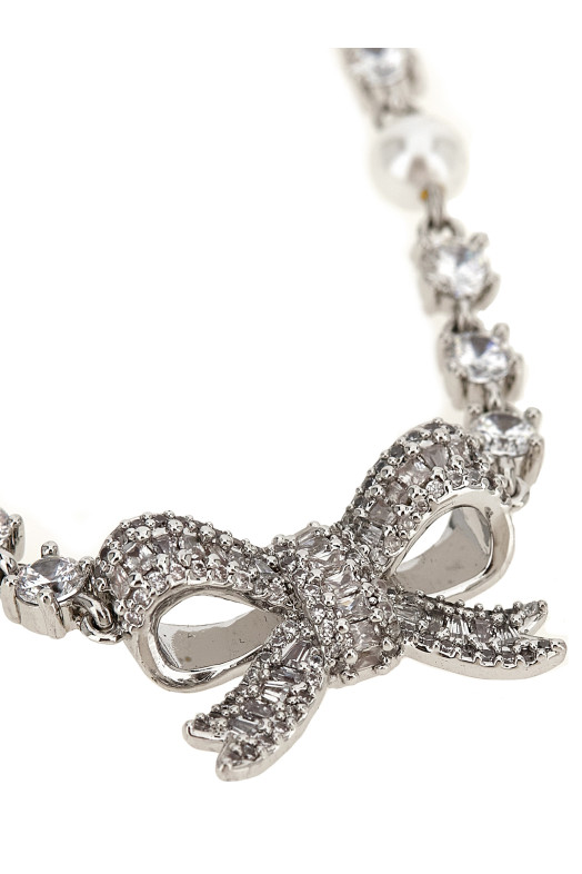 Ожерелье «Crystal Pearl Bow», серебро AW26604NSLSILVER