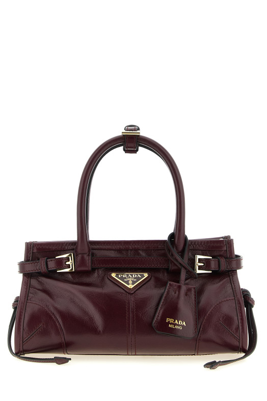 'Bonnie' mini leather handbag Bordeaux