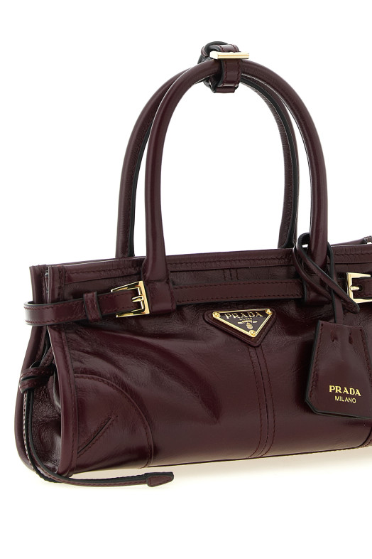 'Bonnie' mini leather handbag Bordeaux