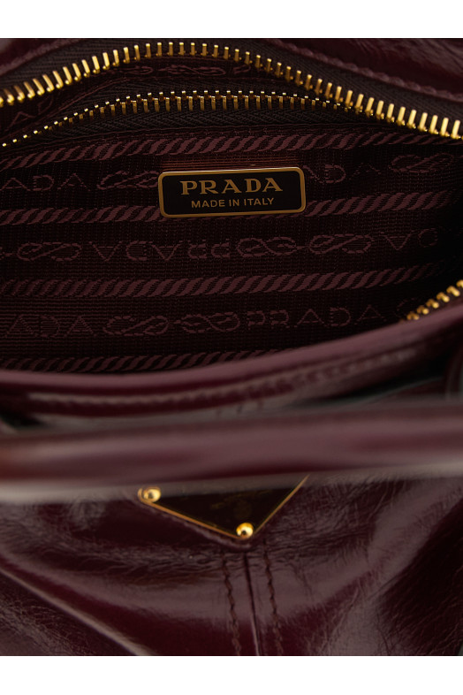 'Bonnie' mini leather handbag Bordeaux