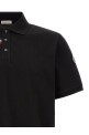 Поло с трехцветным узором, чёрное MONCLER L20918A0001789A16999
