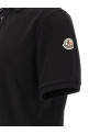 Поло с трехцветным узором, чёрное MONCLER L20918A0001789A16999