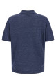 Linen cotton polo shirt Blue