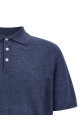 Linen cotton polo shirt Blue