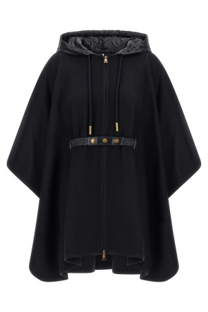 Накидка з двох матеріалів, синя MONCLER L20933G00019599DP778