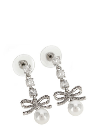 Серьги «Bow Crystal Charm», серебро AW26600ESLSILVER