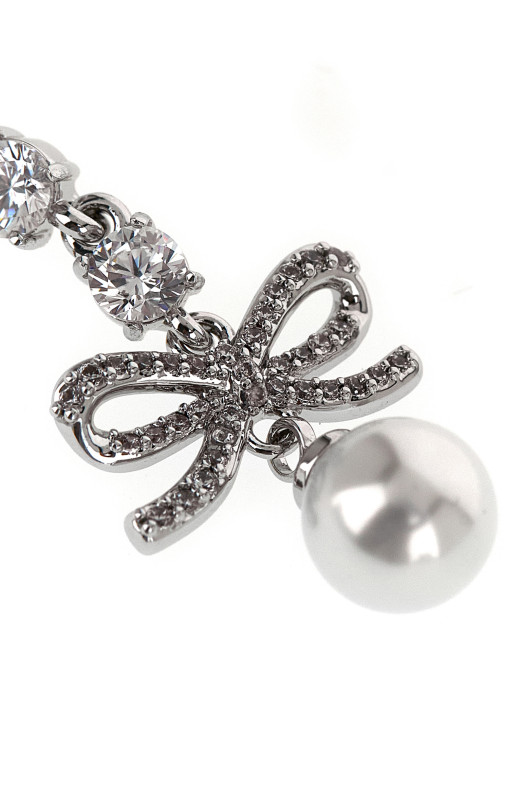 Серьги «Bow Crystal Charm», серебро AW26600ESLSILVER