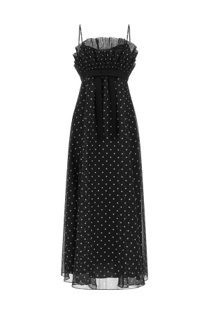 Polka dot dress Black