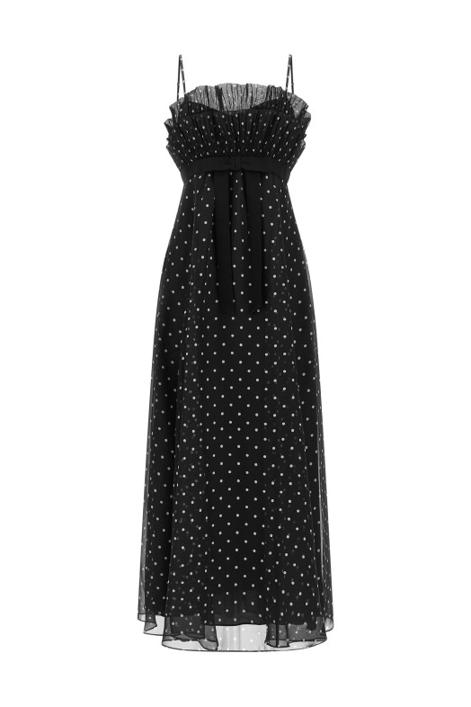 Polka dot dress Black