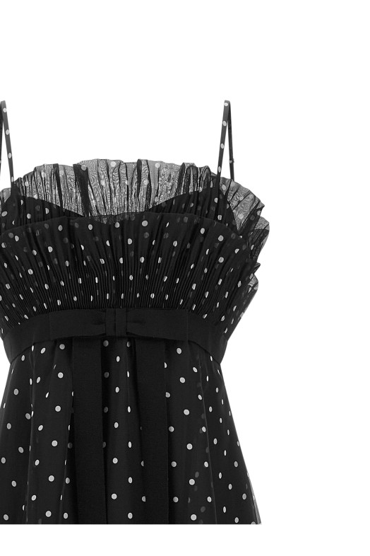 Polka dot dress Black