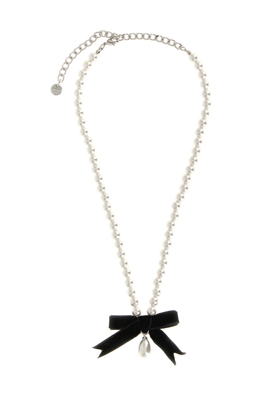 Ожерелье «Black Bow Pearl», чёрно-серое AW26606NWWHITE