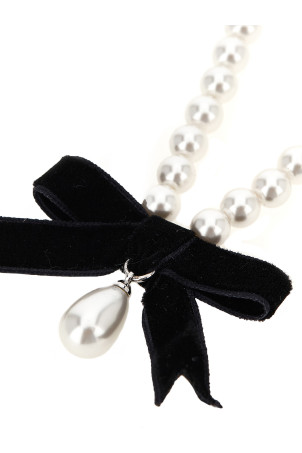 Ожерелье «Black Bow Pearl», чёрно-серое AW26606NWWHITE