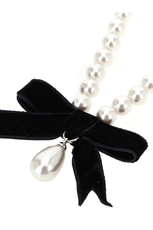 Ожерелье «Black Bow Pearl», чёрно-серое AW26606NWWHITE