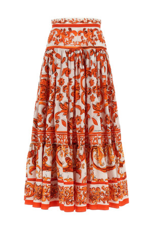 'Maiolica' skirt orange