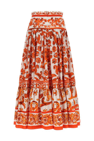 'Maiolica' skirt orange