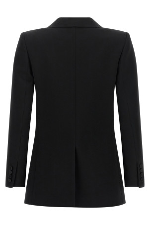 Satin lapel blazer Black