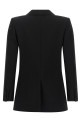Satin lapel blazer Black