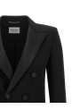 Satin lapel blazer Black