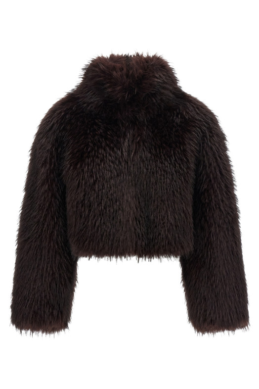 'Gravina' eco-fur coat Purple