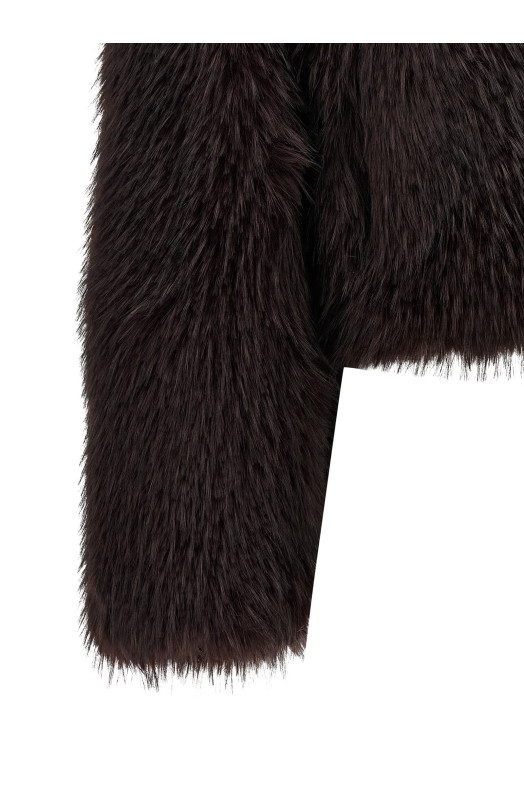 'Gravina' eco-fur coat Purple