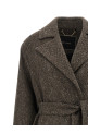 Chevron wool coat Brown