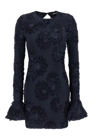 '3D Mesh Mini' dress Blue