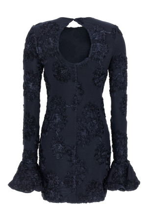 '3D Mesh Mini' dress Blue