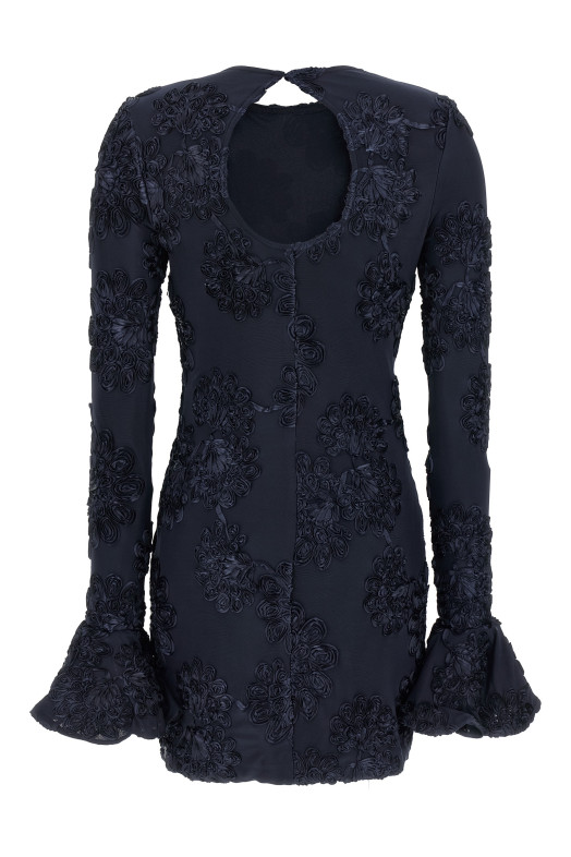 '3D Mesh Mini' dress Blue