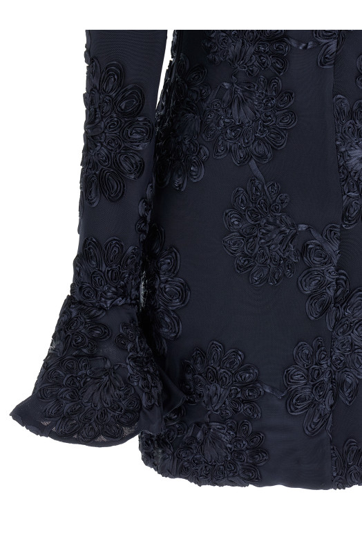 '3D Mesh Mini' dress Blue