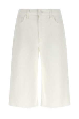 'The Whole Lot Zip Twist Fray' bermuda shorts White