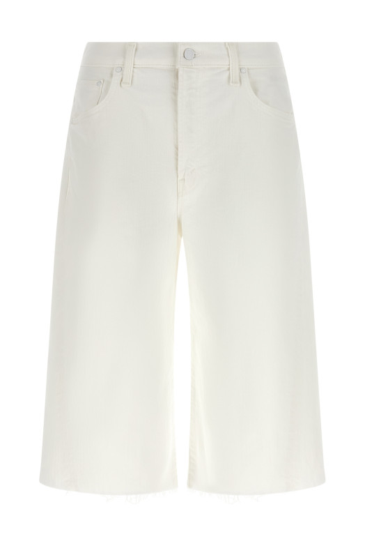 'The Whole Lot Zip Twist Fray' bermuda shorts White