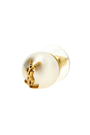 'Asymetrique Perle’ earrings White