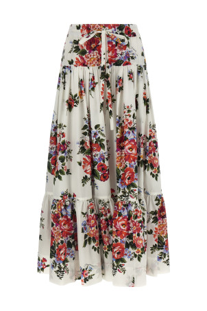 'Mazzo di Fiori' skirt White