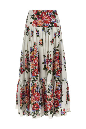 'Mazzo di Fiori' skirt White