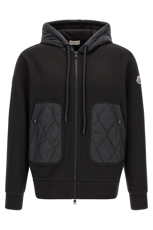 Гибридная толстовка, чёрная MONCLER L20918G0004389B3P999