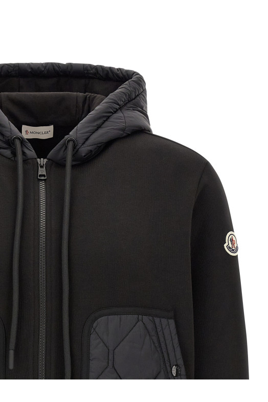 Гибридная толстовка, чёрная MONCLER L20918G0004389B3P999