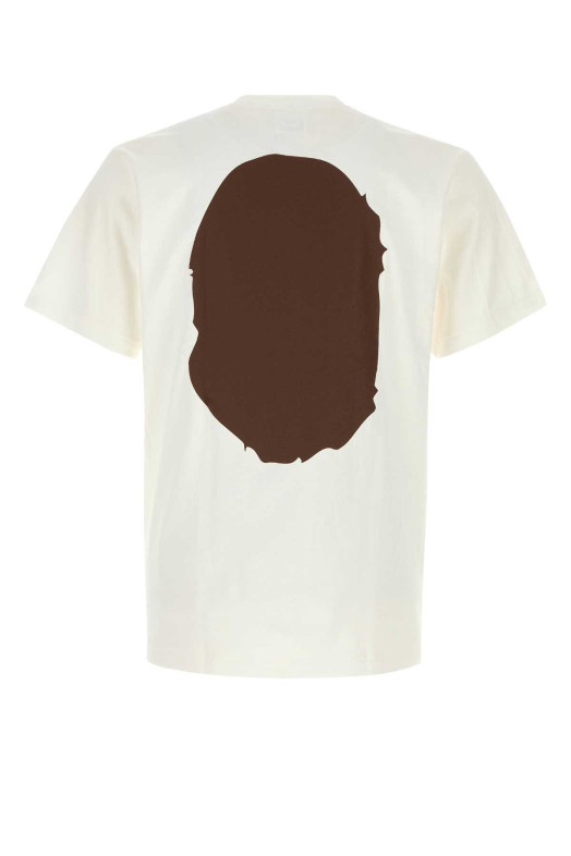 Белая хлопковая футболка с изображением большой головы обезьяны от BAPE (001TEM301002M)