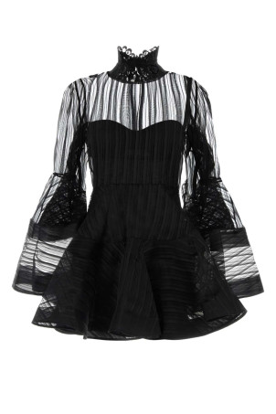 Black organdy Valiant mini dress Black ZIMMERMANN (0250DF261)