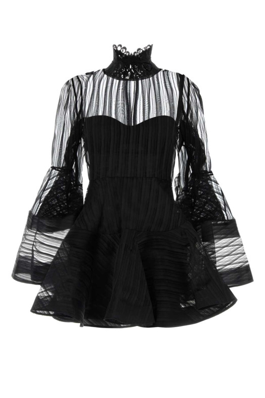Black organdy Valiant mini dress Black ZIMMERMANN (0250DF261)