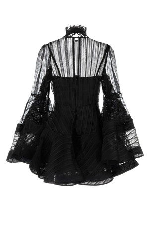 Black organdy Valiant mini dress Black ZIMMERMANN (0250DF261)