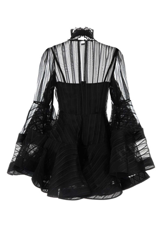 Black organdy Valiant mini dress Black ZIMMERMANN (0250DF261)